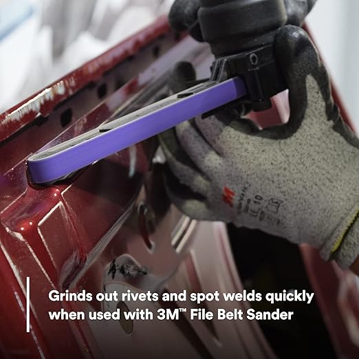 3M Cubitron II File Belt, 33446, 80+ Grit, 1/2 in x 18 in, File Belts, Resin Bonded, Spot Weld Removal, Pack of 20