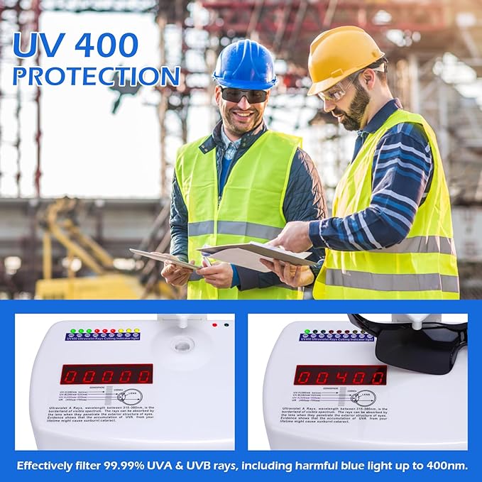 OXG 12 Pack Anti Fog Safety Glasses for Men, ANSI Z87.1 Safety Goggles Impact Scratch Resistant Eye Protection for Work