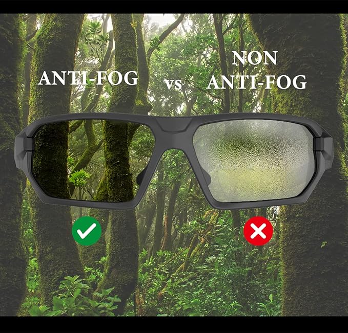 Ballistic Tactical Impact Protection Anti Fog Shooting Glasses Military Grade Airsoft Range…