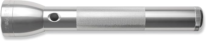 Maglite ML300L LED 3-Cell D Flashlight, Adjustable Focus, Long Battery Life, Water-Resistant, Tactical and Emergency Use – Silver