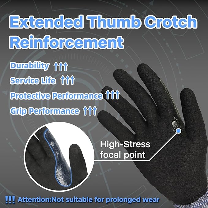 ProGuard-X ANSI A9 Highest Level Cut/Abrasion Resistant Gloves for Heavy Duty Work, 3/4 Double Nitrile Coating for Detect Metal, Water and Oil Proof, Anti Slip, Touch Screen, Non-PFAS, 2xl
