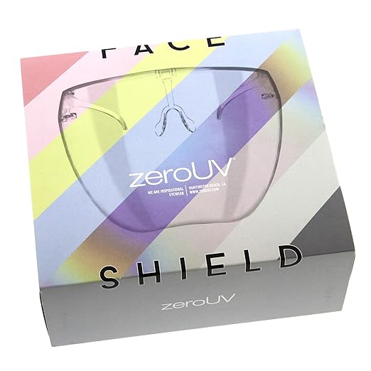 zeroUV - Protective Face Shield Full Cover Visor Glasses/Sunglasses (Anti-Fog/Blue Light Filter) (Blue)