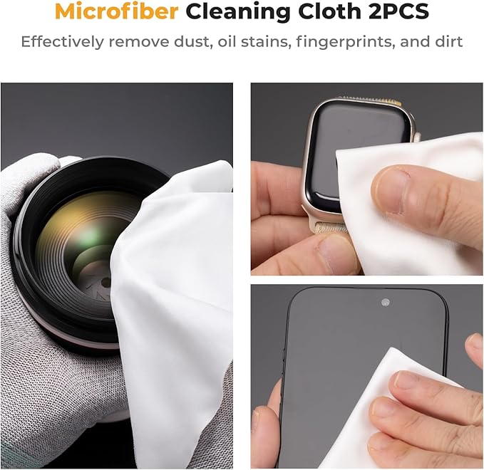 K&F Concept 15-in-1 Camera Lens Cleaning Kit with Camera Blower, Glasses Wipes*10, Cleaning Liquid, Microfiber Cleaning Cloth*2, Lens Cleaning Pen for DSLR Camera Lens Filter Cell Phones