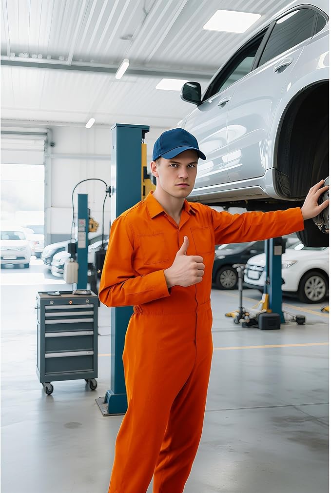 UQJE Coveralls for Men Work Navy Blue Adult Jumpsuit Coveralls Halloween Costume