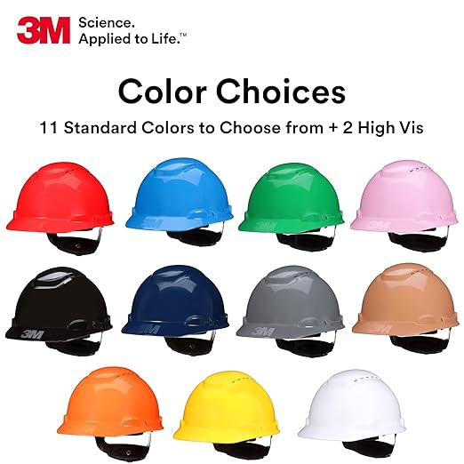3M Hard Hat SecureFit H-706SFR-UV, Orange, Non-Vented Cap Style Safety Helmet with Uvicator Sensor, 4-Point Pressure Diffusion Ratchet Suspension, ANSI Z87.1