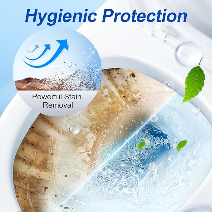 Automatic Toilet Bowl Cleaner Tablets, Bleach.Descale & Deodorize-Tank Drop-In Tablets for Stain & Limescale Removal, Fresh Scent, Septic-Safe, Compatible with effective to use Works with Toilets -AAA