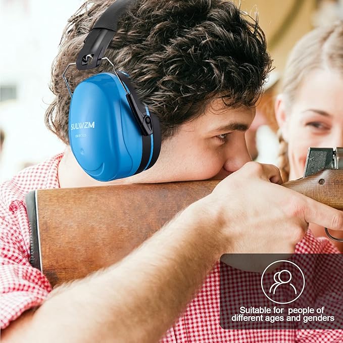 Hearing Protection Ear Muffs,NRR 28db Noise Cancelling for Shooting, Mowing, Construction,Blue