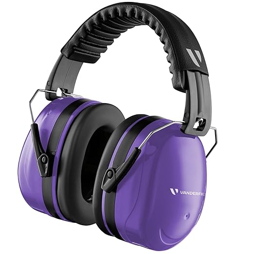 Vanderfields Hearing Protection Ear Muffs for Noise Reduction, 33dB Certified, Noise Cancelling Safety Ear Protection for Shooting, Adult Headphones for Lawn Mowing, DIY, Construction, Woodworking