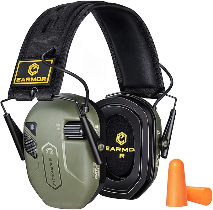 Shooting Ear Protection, Electronic Ear Protection For Gun Range Bluetooth 5.4 Ear Muffs with Gel Ear Pads, 29dB SNR