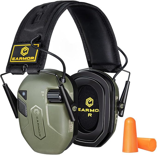 Shooting Ear Protection, Electronic Ear Protection For Gun Range Bluetooth 5.4 Ear Muffs with Gel Ear Pads, 29dB SNR