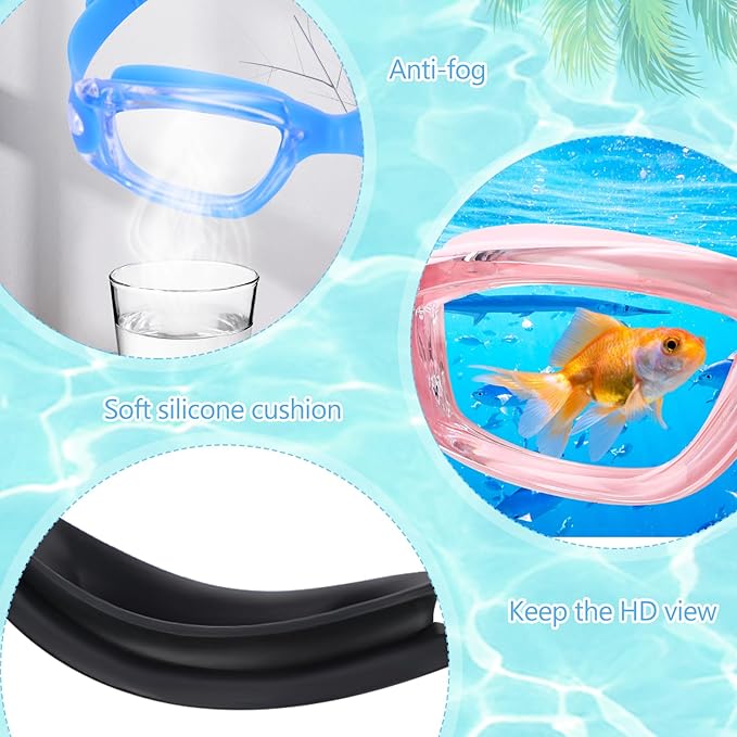 Xuhal 12 Pack Swim Goggles for Adult Anti Fog Swimming Glasses Leak Proof Swim with 12 Waterproof Nose Clips