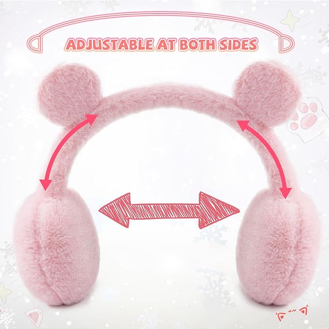 XIAOHAWANG Winter Earmuffs for Kids Girl Warm Ear Muffs Baby Boy Plush Padded Ear Warmer