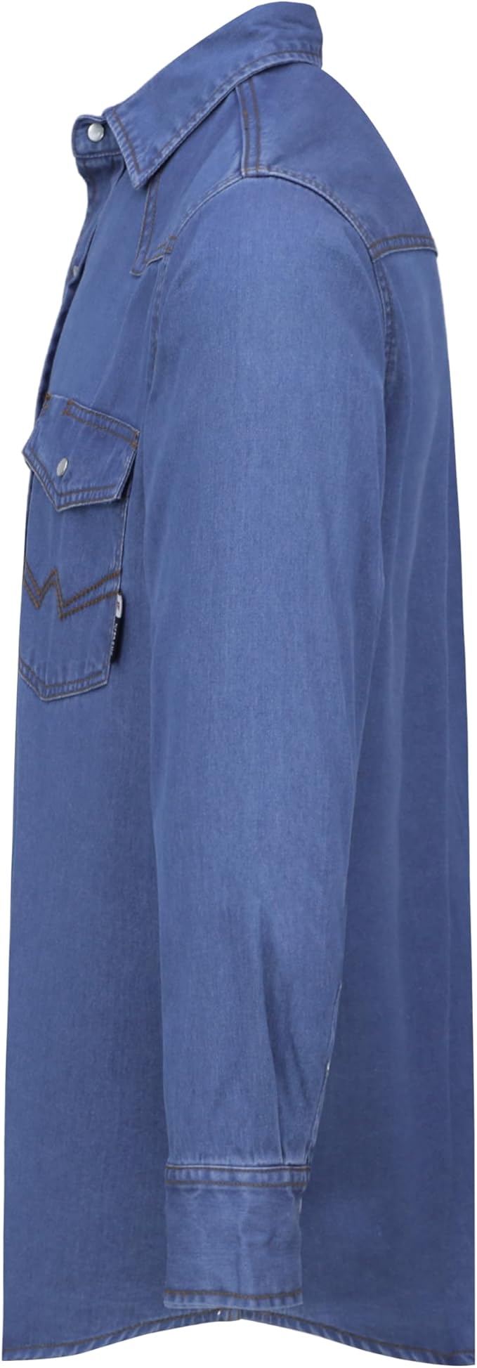 BOCOMAL FR Shirts Washed Denim EX Soft Midweight Smooth Fit Pearl Snaps Down Durable Flame Resistant Work Clothing