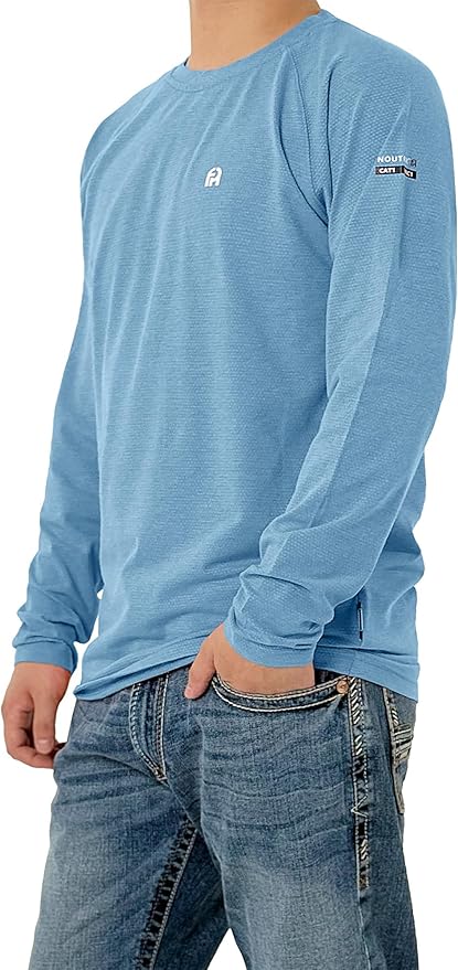 FR Shirts for Summer 5.5oz Birdseye Mesh Design Modacrylic Fabric Lightweight Flame Resistant Long Sleeve Shirt for Men CAT1