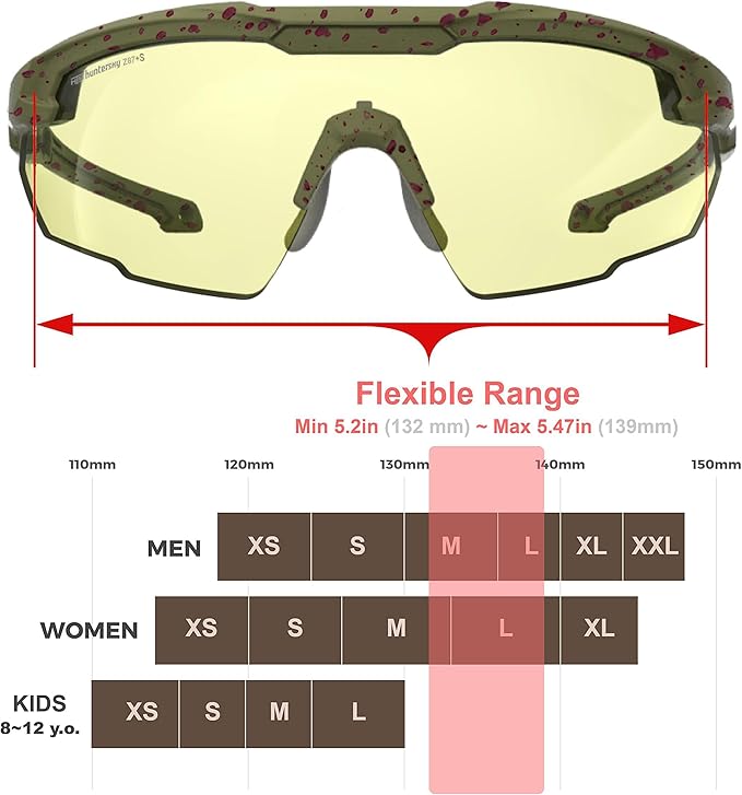 Shooting Safety Glasses for Men Airsoft Hunting Riding Anti-Fog Military Grade Ballistic Tactical Eye Pro Range