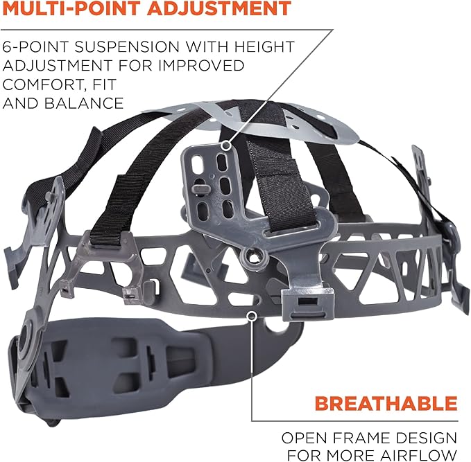Ergodyne Skullerz 8975V Class C Safety Helmet with Visor, Anti-Fog Smoke Lens