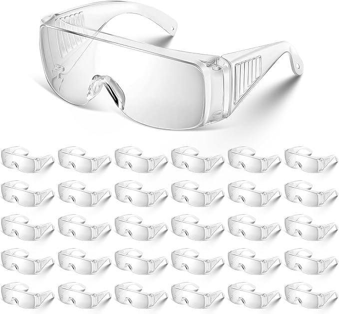 Safety Glasses Over Eyeglasses Protective Safety Goggles Anti Dust Impact for Men Women