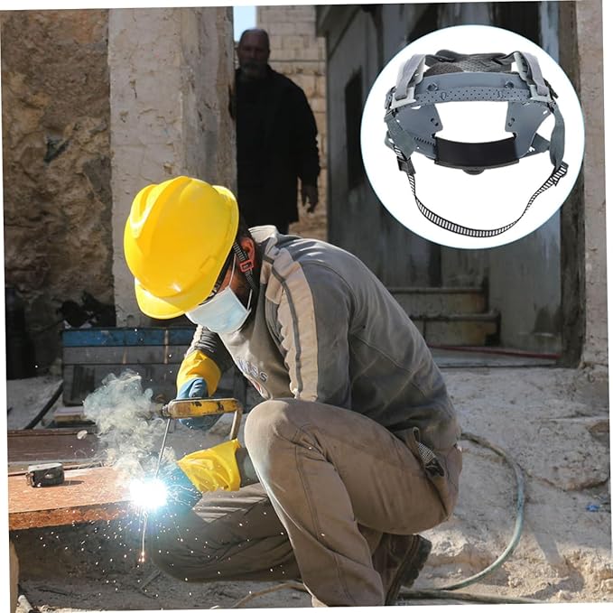 HEALLILY 2pcs Safety Helmet Chin Strap Pad Replacement Liner for Hard Hat Breathable Comfortable Suspension System for Construction Safety Helmet