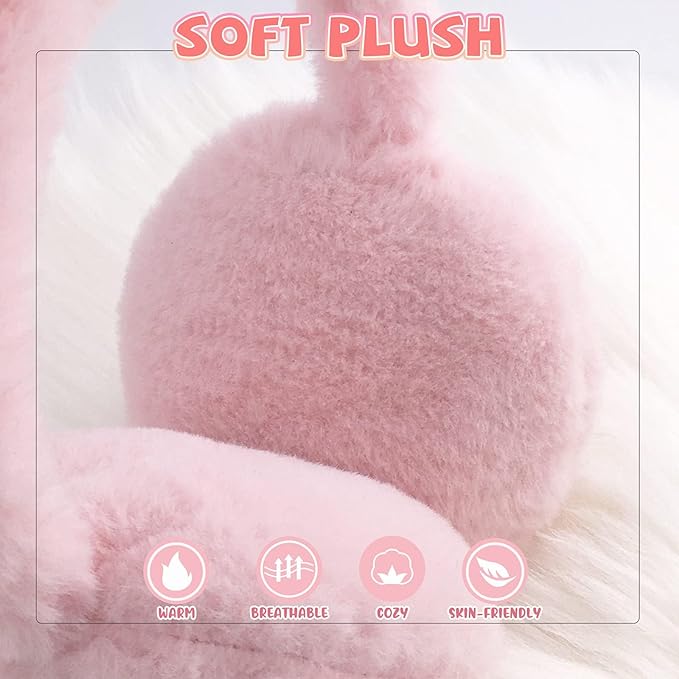 XIAOHAWANG Winter Earmuffs for Kids Girl Warm Ear Muffs Baby Boy Plush Padded Ear Warmer