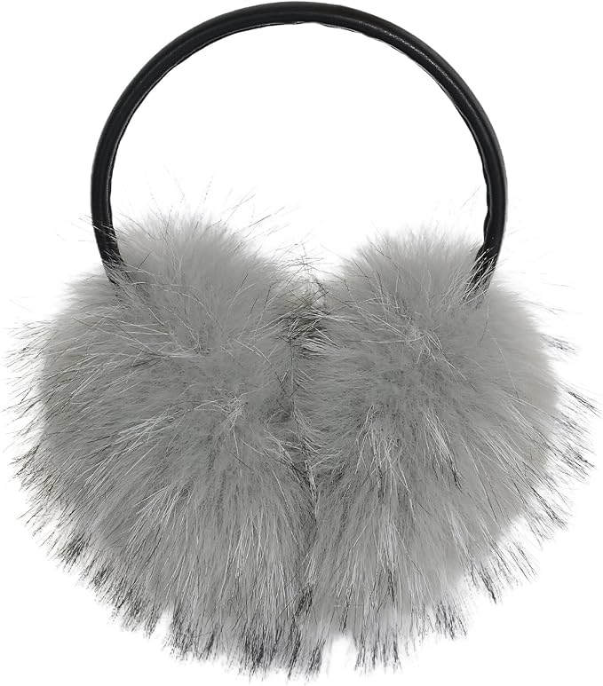 Women's Faux Fur Ear Muffs For Winter Women - Warm Faux Fur Fuzzy Ear Muffs Windproof Cold Weather Ear Warmers