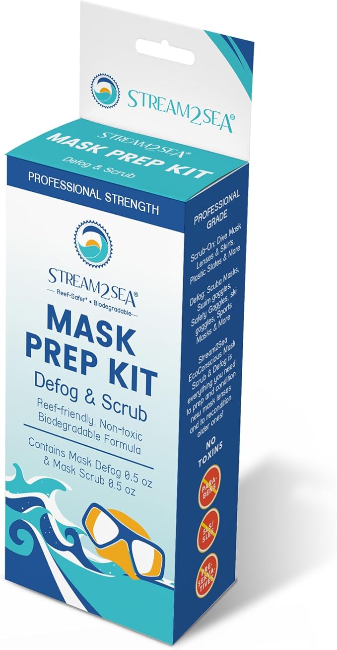STREAM 2 SEA Mask Defog, Reef Friendly Defogger Coating Anti Fog Mask for Glasses, Snorkel Mask, Scuba Divers, Ski Goggles and Sports Glasses Equipment