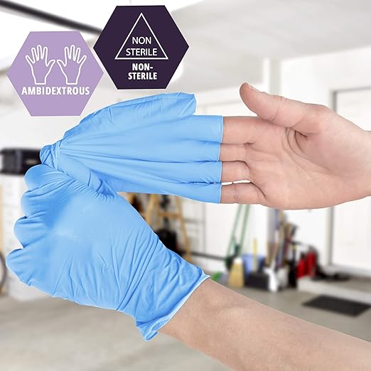 MED PRIDE Disposable XL Multipurpose Hand Protection; 1000 - Powder Free, Latex Free & Rubber Free - Single Use Non-Sterile Protective Gloves for Medical Use, Cooking, Cleaning & More