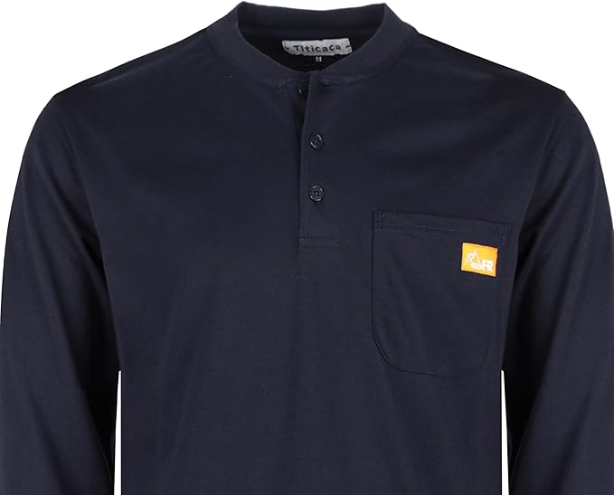 Titicaca FR Shirts for Men 5.5OZ Light Weight for Summer Flame Resistant Henley Shirts