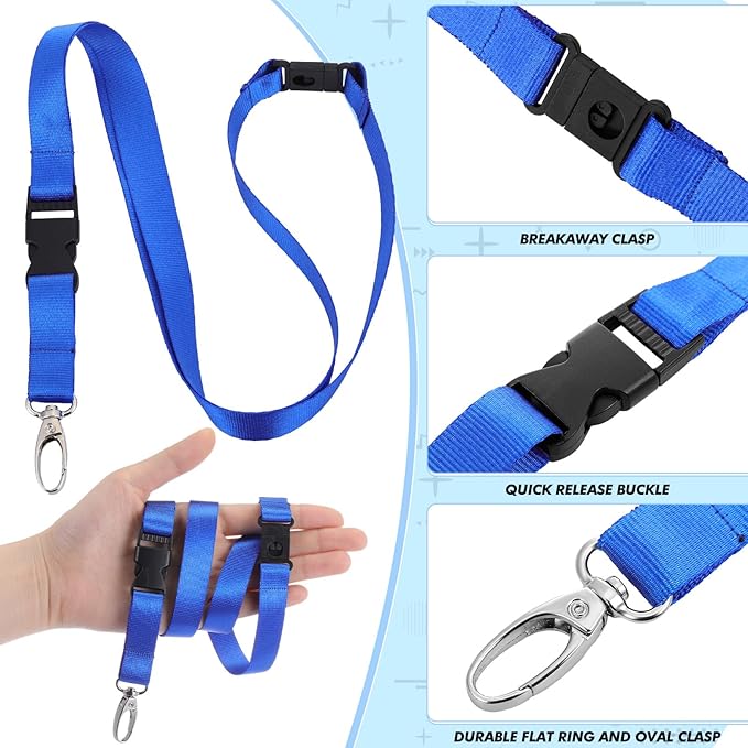 Windyun Break Away Lanyards for ID Badges and Keys Neck Strap with Quick Release Buckle Name Tag Detachable Lanyards