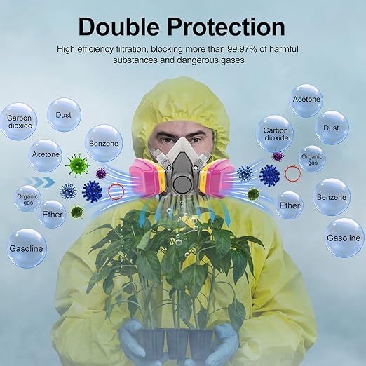 Respirator Cartridge, 60923 Particulate Filter, for Half and Full Face Pieces 6000, 7000 and FF-400 Series, Effective Filtering Organic Vapors, Acid Gases and Particulates, 3 Pair