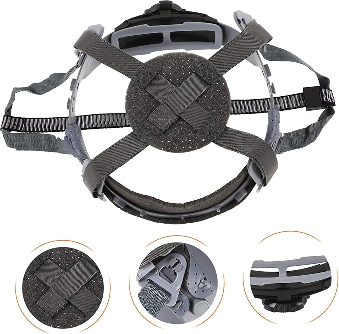 4pcs Hard Hat Suspension Replacement Liner Point Safety Hat Accessory Breathable Sweat-Absorbent Design for Comfort and Hard Helmet Liner