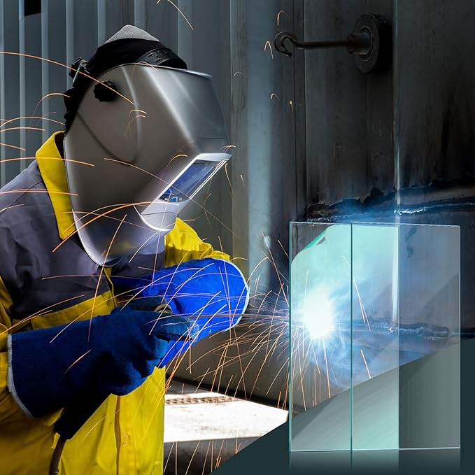 100 Pcs 2'' x 4.25'' Welding Clear Lenses Cover Replacement Transparent Universal Welding Protection Lens Mask Welding Lens