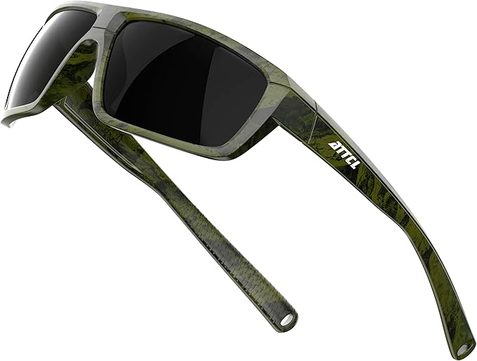ATTCL Polarized Wrap Fishing Sunglasses Men - Driving Sports Glasses UV Protection