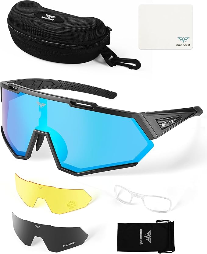 Sunglasses UV Protection Cycling Sunglasses for Men and Women,Impact Resistance Z87.1 for Construction