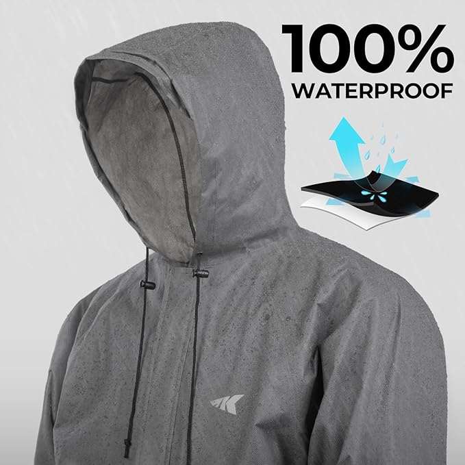 KastKing AquaLite Waterproof Rain Suit for Men and Women, Loose Fit, Lightweight, Durable Outdoor Gear for Fishing, Hiking