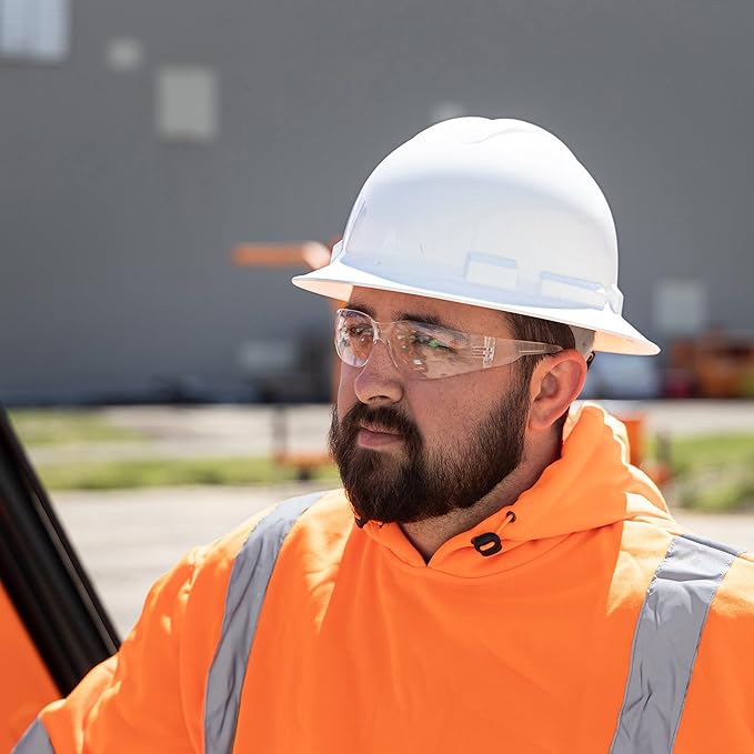 Malta Dynamics Safety Glasses – ANSI Z87+ Rated UV Eye Protection Glasses for Construction, Manufacturing, Scratch-Resistant