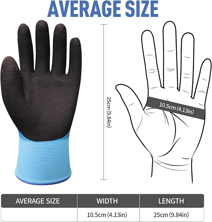 Electrician Insulated Gloves 1000V High Voltage, Waterproof for Palm Rubber Non-Slip Electrical Gloves