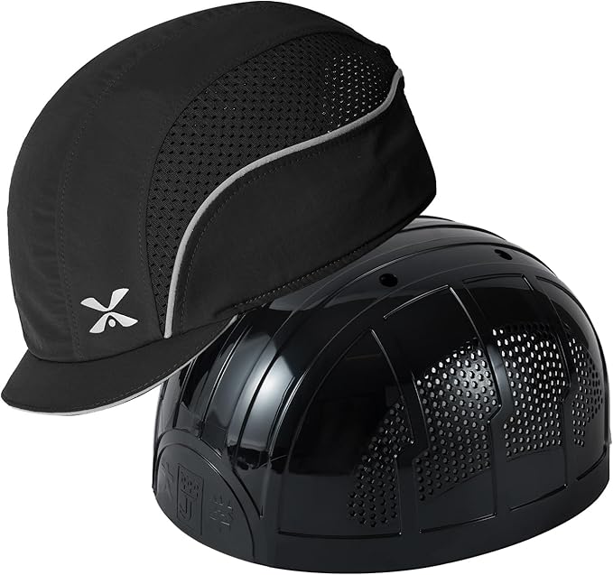 TIHEEN Unisex Safety Bump Cap, Baseball Hat Style with Reflective Stripes Lightweight and Breathable Hard Hat Head Protection Cap