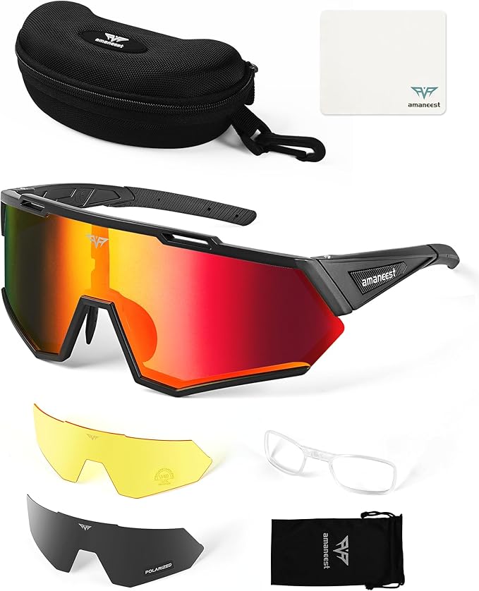 Sunglasses UV Protection Cycling Sunglasses for Men and Women,Impact Resistance Z87.1 for Construction