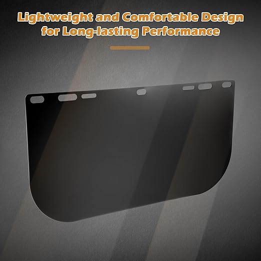 Feekoon 1 Pack Face Shield Replacement Lens, 15.5'' x 8'' Tinted Full Face Shield Compatible with Hobart 770580, Protective Safety Visor Replacement for Welding, Grinding, DIY, Cosplay Helmet