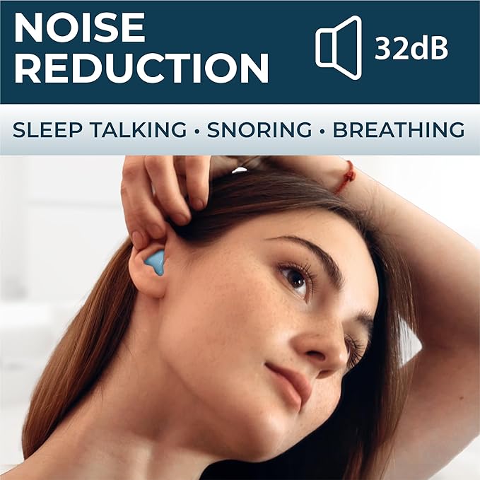 PQ Wax Ear Plugs for Sleeping, Swimming - 54 Noise Cancelling Silicone Gel Wax Earplugs, Ear Protection for Sleep and Swim, Soft Wax Pillows with Sound Blocking Level 32Db, (54 Pillows), Color: Blue