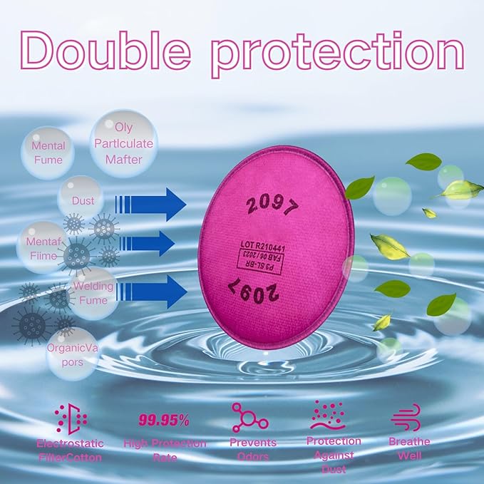 48Pcs 2097 Particulate Filter,2097 Filter Installed on Filter Retainer Replacement for 6000 6200 6800 7000 FF-4(24Pack)