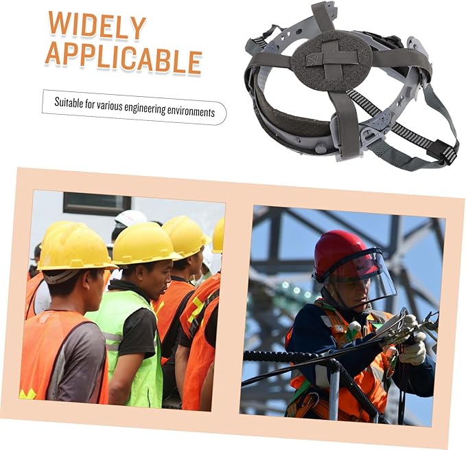 Adjustable Hard Hat Liner Replacement Suspension Sweat Absorbent Fabric for Safety Helmets Compatible Hard Hats 4-Point Detachable Design