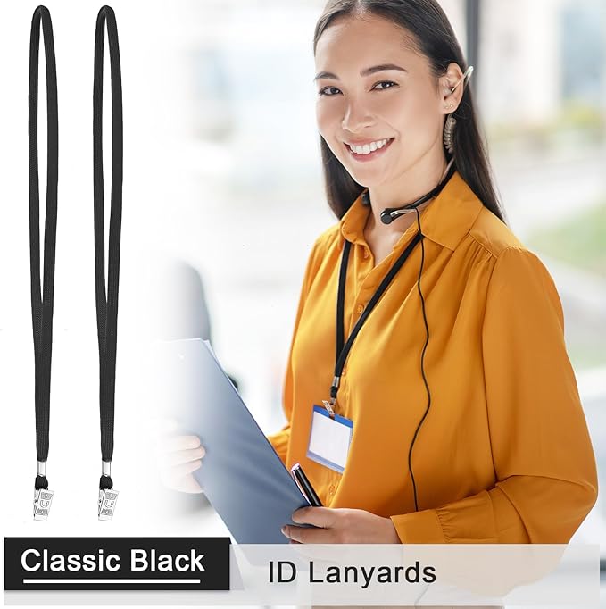 Marspark Lanyards Bulk with Clip Flat Neck Lanyard Badge Lanyard with Swivel Hook Lanyards for ID Cards Holder