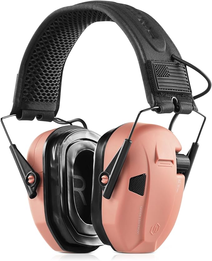 Savior Equipment Apollo Electronic Earmuffs For Shooting w/Gel Ear Pads, 24dB NRR, Noise Cancelling Ear Protection Headset