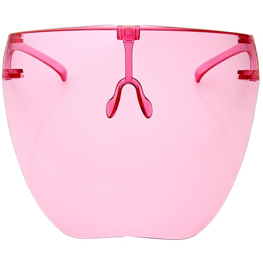 zeroUV - Protective Face Shield Full Cover Visor Glasses/Sunglasses (Anti-Fog/Blue Light Filter) (Pink)