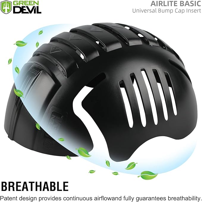 GREEN DEVIL Universal Bump Cap Insert for Baseball Caps Vented Lightweight Safety Bump Hat Insert for Men Women 3 Pack