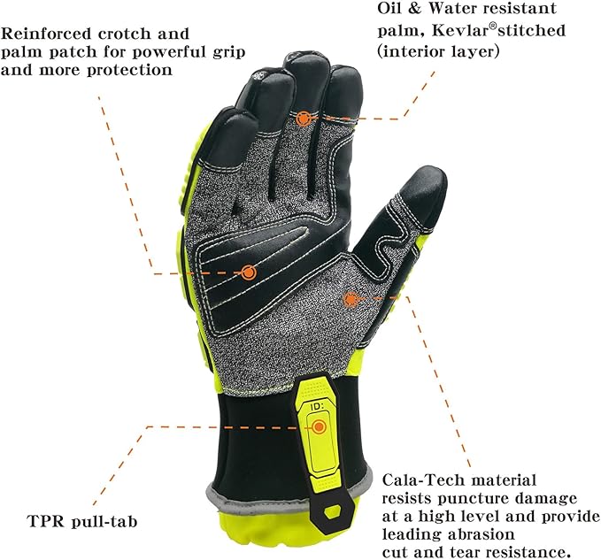 Heavy-duty Rescue Extrication Glove EN388:2016 Certification, Super Dexterity and Ultra Durability