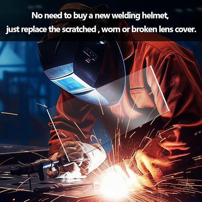 2'' x 4.25'' Welding Helmet Hood Replacement Clear Lens Cover (20pcs)