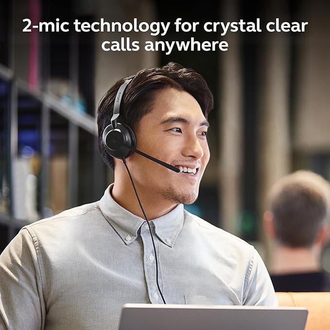 Jabra Evolve2 30 SE (2025 Version) Wired Single-Ear Headset with Microphone for Work – Computer Headset - New USB-A and USB-C Cable - Works with All Online Meeting Platforms - Black
