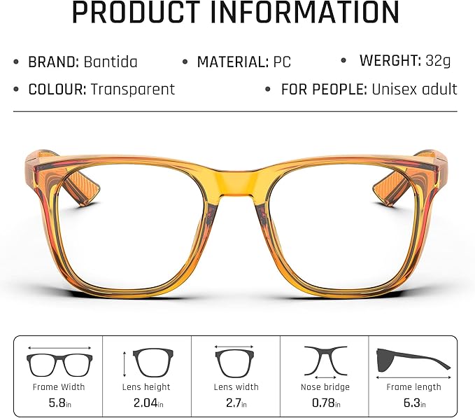 Safety Glasses Anti-Fog Eye Protection Blue Light Blocking Glasses for Women Men